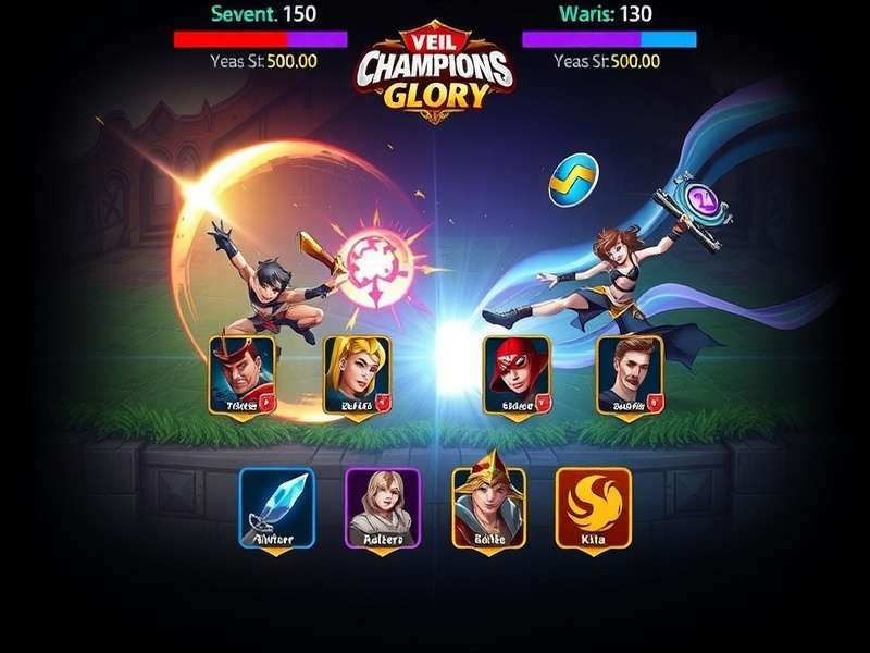 Veil Champions Arena Glory gameplay screenshot showing intense battle action